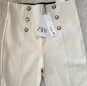 ZARA ivory leggings